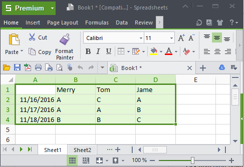transpose copy rows and cloumn