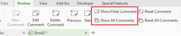 add and delete a comment in spreadsheets