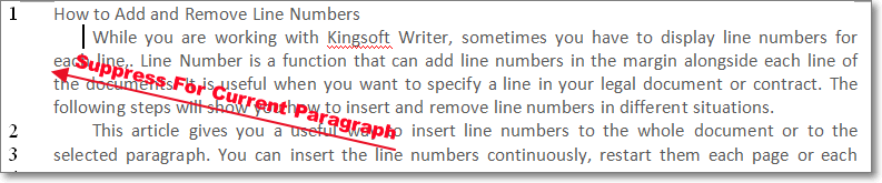 add and remove line numbers