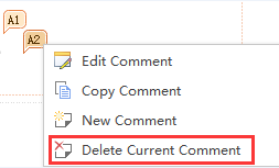 add edit delete comment in wps presentation