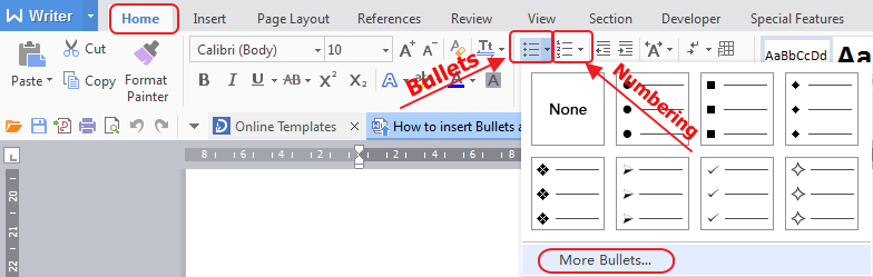 how to edit bullet text formatting in word