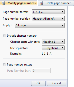 restart page numbering word for a mac?