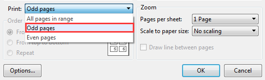 Choose Odd P for WPS Print
