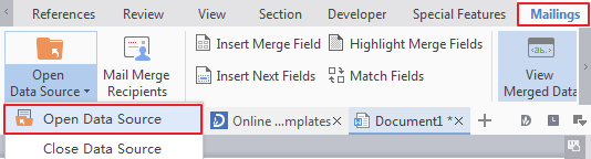 Mail Merge in WPS Writer