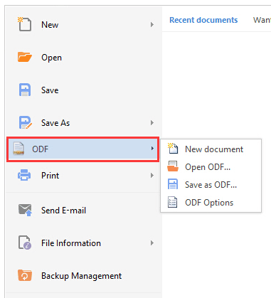 odf ods odp document in wps office