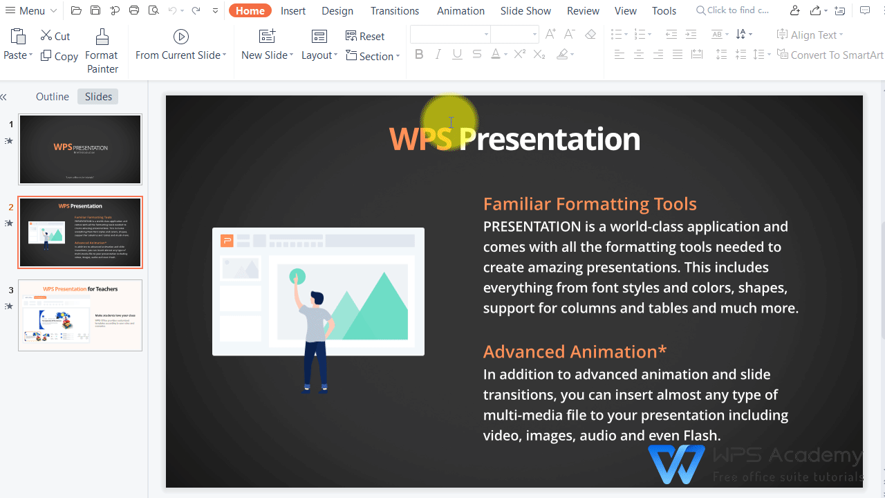 How to fill the gradient background WPS Office Quick Tutorials Online