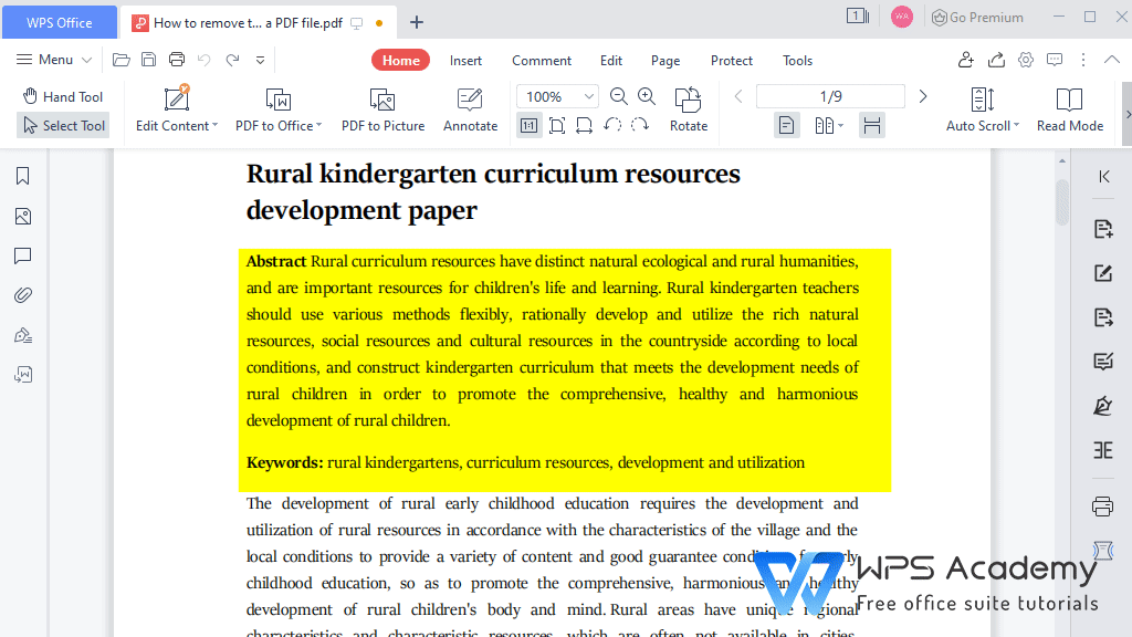 How to highlight on pdf file - trfecol