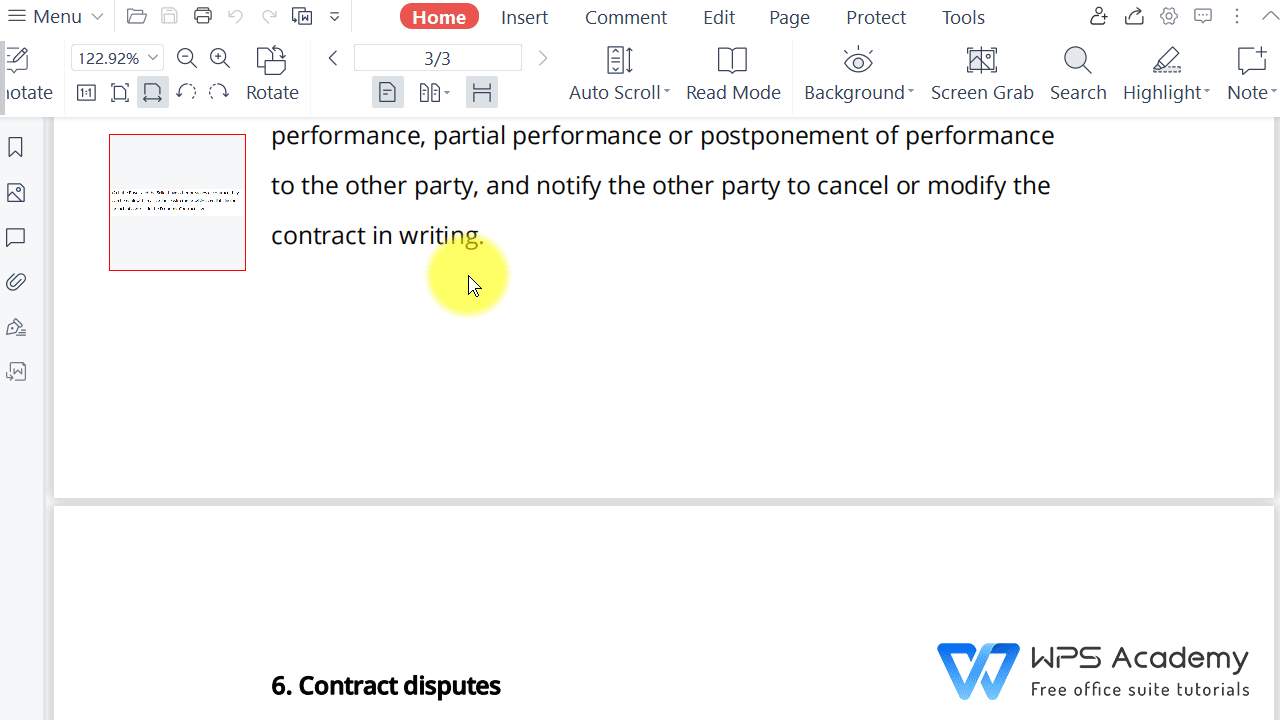 How to use the Screen Grab feature in PDF WPS Office Quick Tutorials